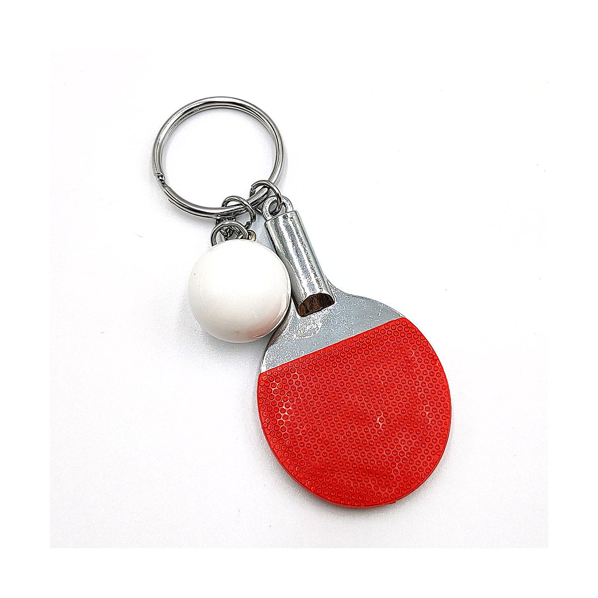 Llavero metálico paleta y pelota tenis de mesa
